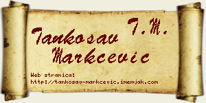 Tankosav Markčević vizit kartica